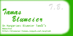 tamas blumeier business card